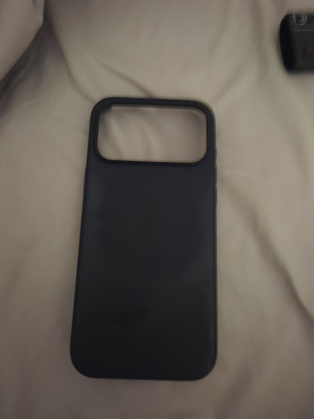 Apple- 17- Pro Max Black Silicone Phone Case with Large Camera Cutout